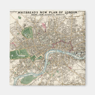 Vintage Map of London England (1853) Magnet