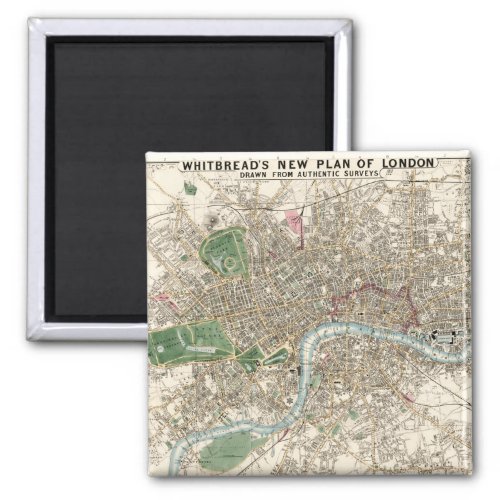 Vintage Map of London England 1853 Magnet