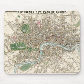 Vintage Map of London England (1853) Mouse Pad