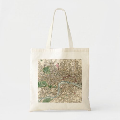 Vintage Map of London England 1853 Tote Bag