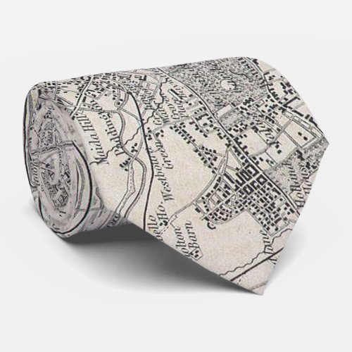 Vintage Map of London England 1855 Neck Tie