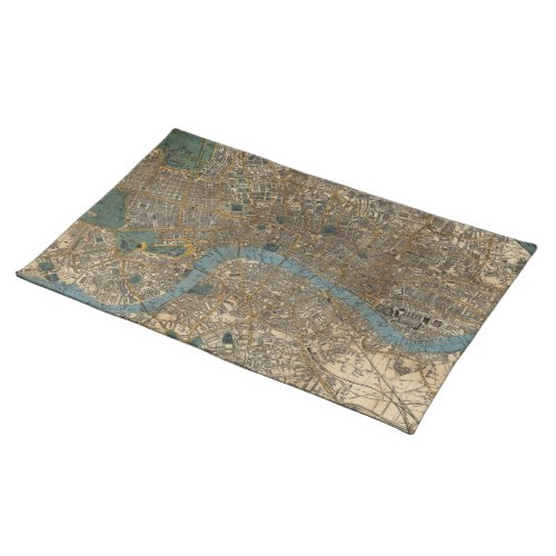 Vintage Map of London England 1860 Placemat