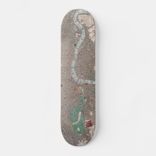 Vintage Map of London England 1862 Skateboard Deck