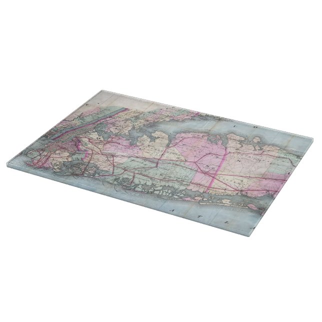 Vintage Map of Long Island (1880) Cutting Board (Corner)