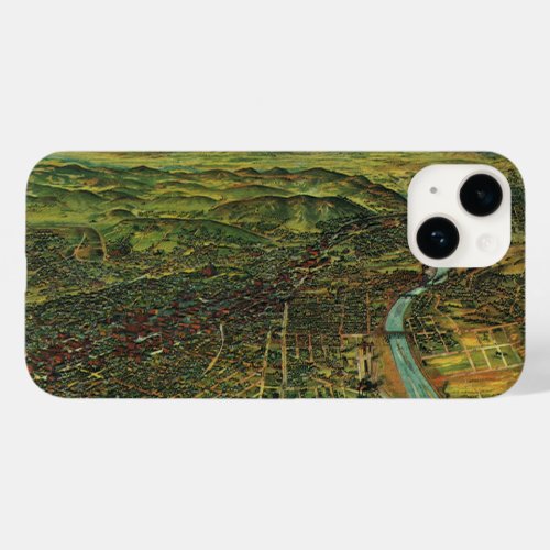 Vintage Map of Los Angeles California and River Case_Mate iPhone 14 Case