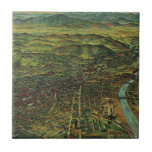 Vintage Map of Los Angeles, California and River Ceramic Tile