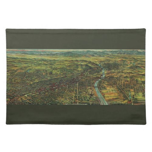 Vintage Map of Los Angeles California and River Cloth Placemat
