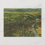Vintage Map of Los Angeles, California and River Postcard