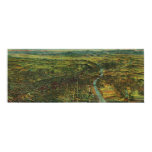 Vintage Map of Los Angeles, California and River Poster