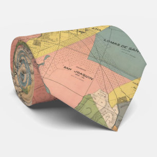 Vintage Map of Los Angeles County CA (1888) Tie