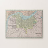 Vintage Pictorial Map of Louisville (1876) iPhone Case by BravuraMedia