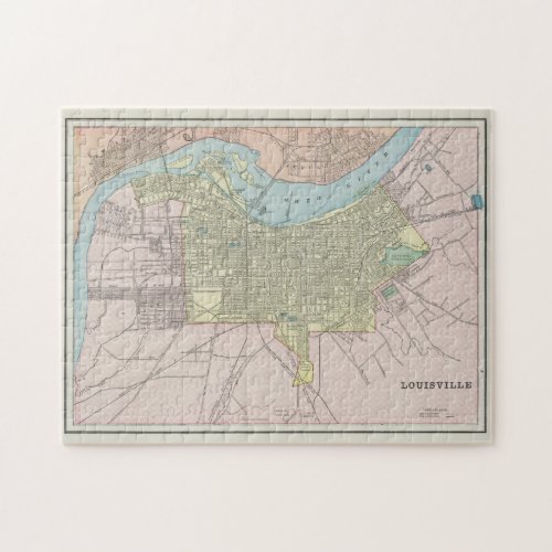 Vintage Map of Louisville KY 1901 Jigsaw Puzzle