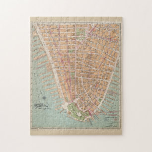 Vintage Map of Lower Manhattan (1921) Jigsaw Puzzle