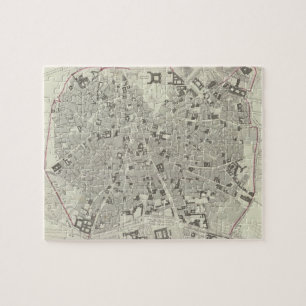 Vintage Map of Madrid Spain (1831) Jigsaw Puzzle