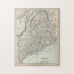 Vintage Map Of Maine (1893) Jigsaw Puzzle at Zazzle
