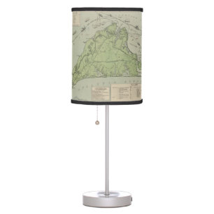 Vintage Map of Marthas Vineyard (1913) Table Lamp