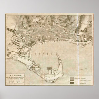 Editable map Messina Italy