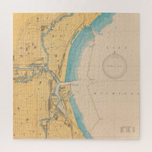 Vintage Map of Milwaukee WI 1947 Jigsaw Puzzle