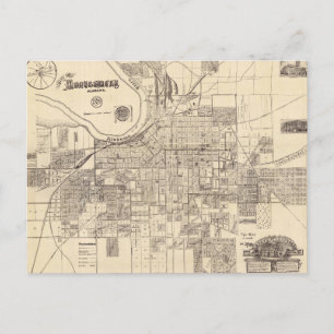 Vintage Map of Montgomery, Alabama (1899) Postcard