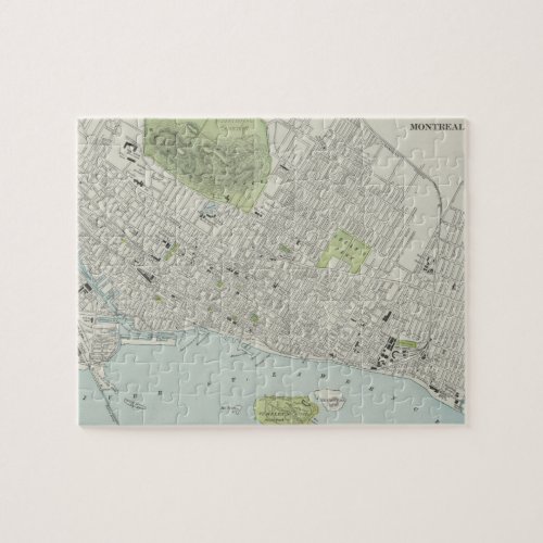 Vintage Map of Montreal 1901 Jigsaw Puzzle