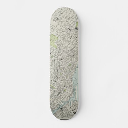 Vintage Map of Montreal 1901 Skateboard