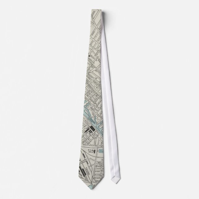 Vintage Map of Montreal (1901) Tie (Front)