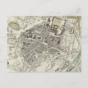 Vintage Map of Munich Germany (1832) Postcard