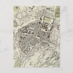 Vintage Map of Munich Germany (1832) Postcard