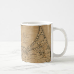 Vintage Map of Nantucket (1869) Coffee Mug