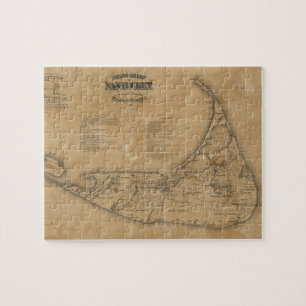 Vintage Map of Nantucket (1869) Jigsaw Puzzle