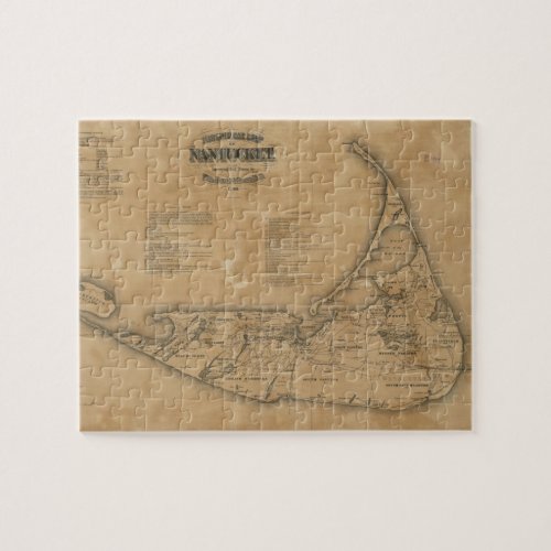 Vintage Map of Nantucket 1869 Jigsaw Puzzle