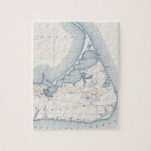 Vintage Map of Nantucket (1919) Jigsaw Puzzle