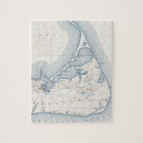 Vintage Map of Nantucket 1919 Jigsaw Puzzle