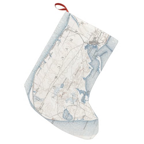 Vintage Map of Nantucket 1919 Small Christmas Stocking