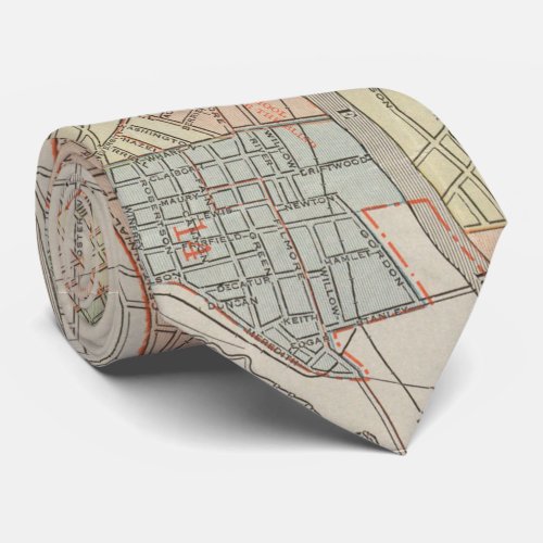 Vintage Map of Nashville Tennessee 1920 Tie