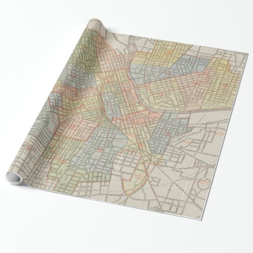 Vintage Map of Nashville Tennessee 1920 Wrapping Paper