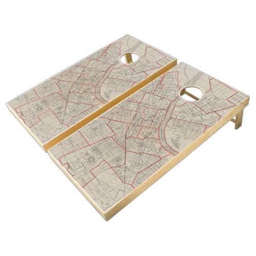 Vintage Map of Nashville TN 1891 Cornhole Set