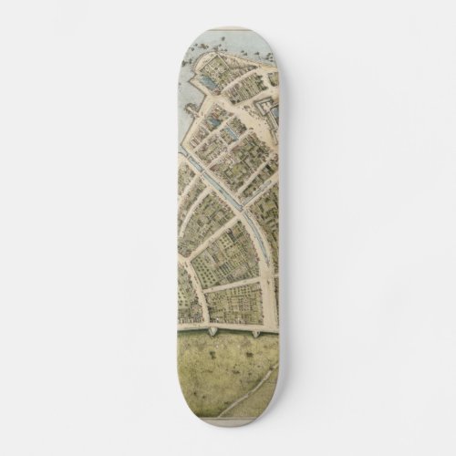 Vintage Map of New Amsterdam 1660 Skateboard Deck