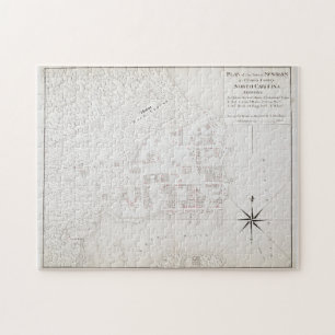 Vintage Map of New Bern NC (1769) Jigsaw Puzzle