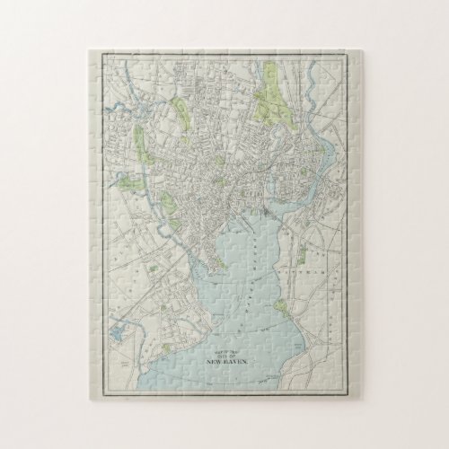 Vintage Map of New Haven Connecticut 1901 Jigsaw Puzzle
