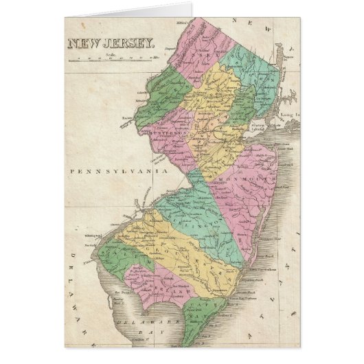 Vintage Map of New Jersey (1827) (Front)