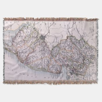 Vintage Map Of New Jersey (1884) Throw Blanket by Alleycatshirts at Zazzle