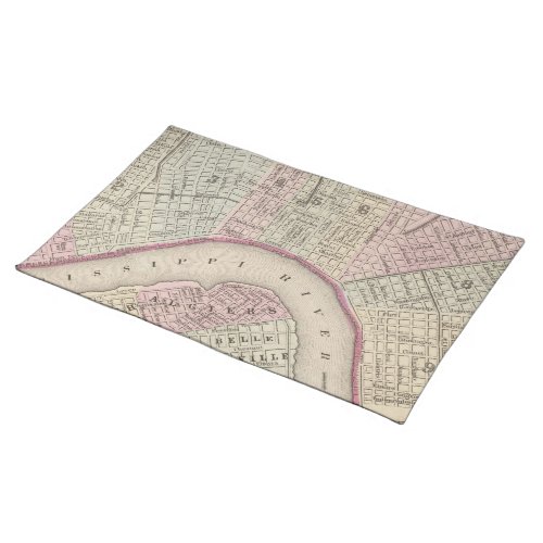 Vintage Map of New Orleans 1880 Placemat