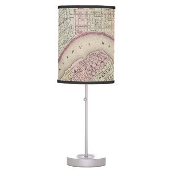 Vintage Map Of New Orleans (1880) Table Lamp by Alleycatshirts at Zazzle
