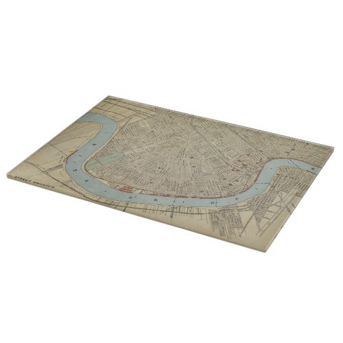 Vintage Map of New Orleans 1919 Cutting Board