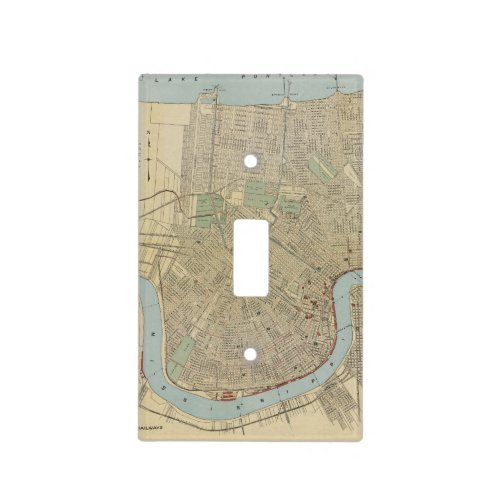 Vintage Map of New Orleans 1919 Light Switch Cover