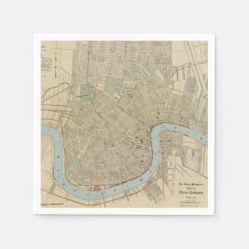 Vintage Map Of New Orleans (1919) Napkins by Alleycatshirts at Zazzle