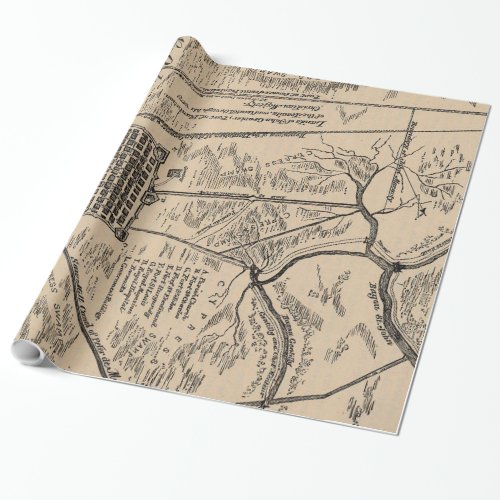 Vintage Map of New Orleans Louisiana 1798 Poster Wrapping Paper