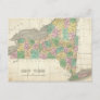 Vintage Map of New York (1827) Postcard