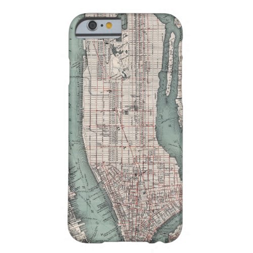 Vintage map of New York 1897 Barely There iPhone 6 Case